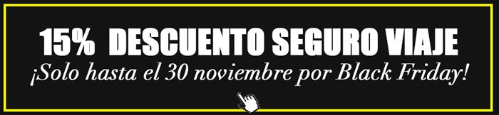 15% descuento seguro de viaje