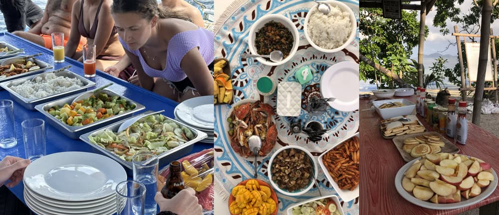 comida durante la expedición