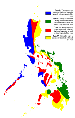 mapa zonas climáticas filipinas