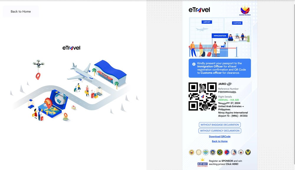 QR para entrar a Filipinas
