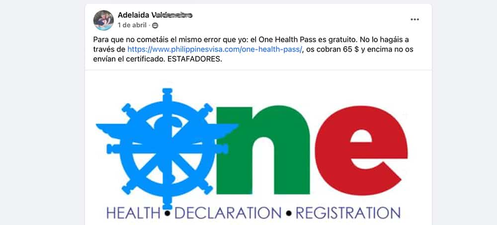 One Health Pass Filipinas