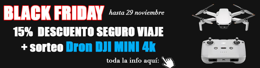 Sorteo dron con seguro de viaje Black Friday
