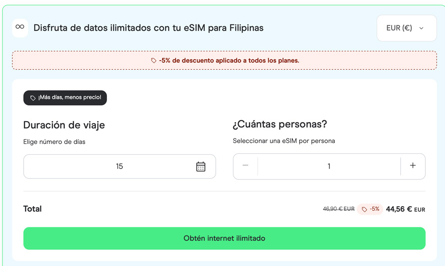 Holafly en Filipinas eSIM